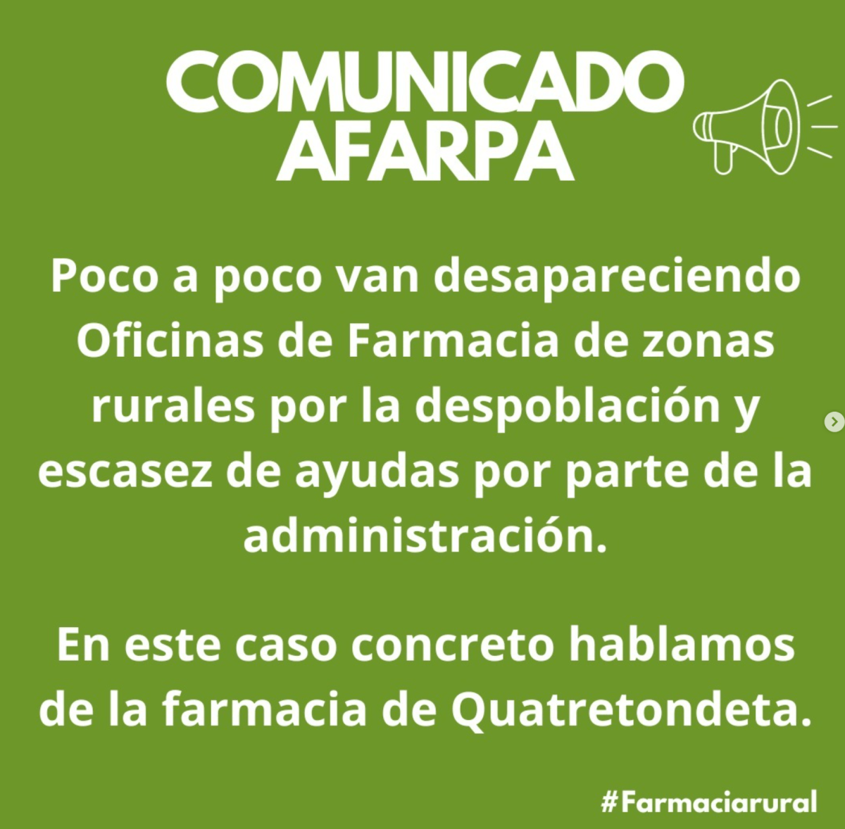 Comunicado de AFARPA